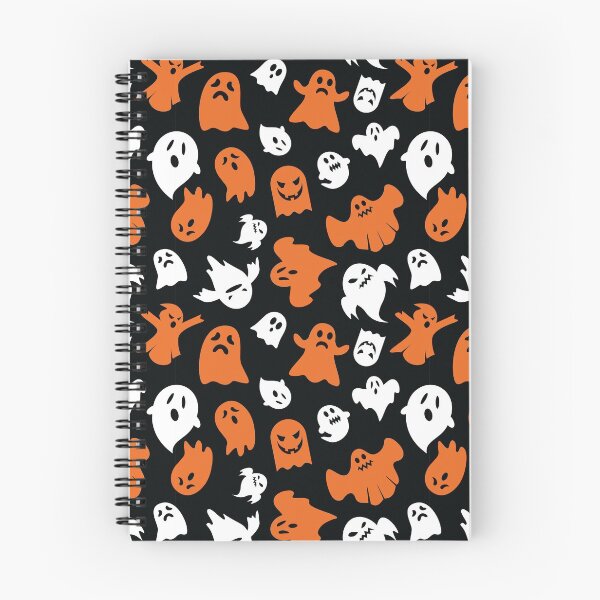 Item preview, Halloween Ghosts and Spirits Pattern (White and Orange) designed and sold by randrgiftshop.