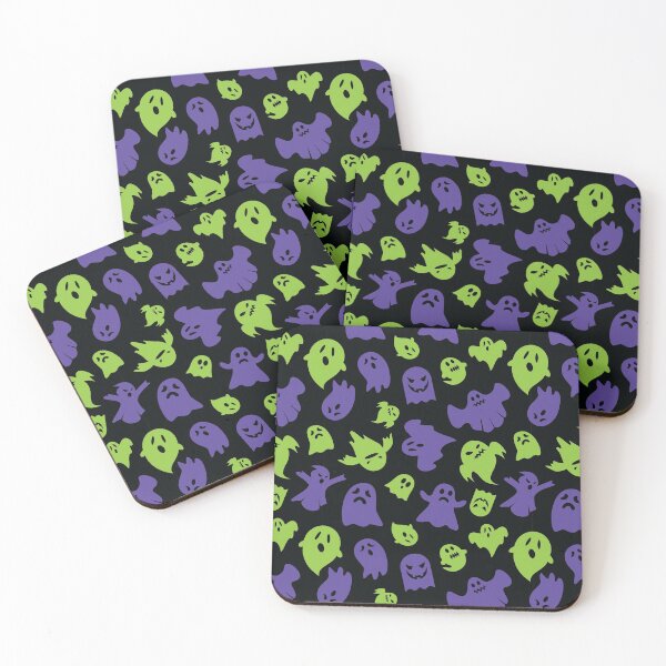 Item preview, Halloween Ghosts and Spirits Pattern (Purple and Green) designed and sold by randrgiftshop.