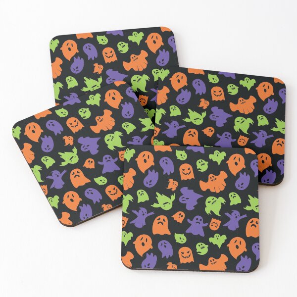 Item preview, Halloween Ghosts and Spirits Pattern (Green, Purple, and Orange) designed and sold by randrgiftshop.