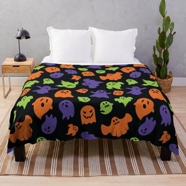 Item preview, Halloween Ghosts and Spirits Pattern (Green, Purple, and Orange) designed and sold by randrgiftshop.