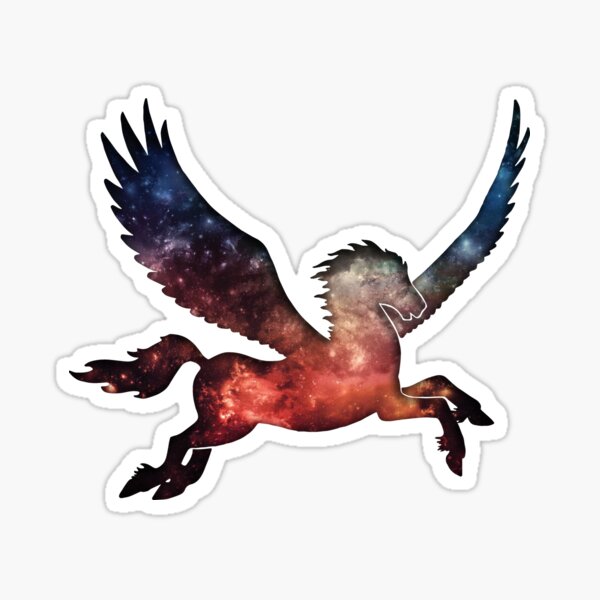 Galaxy Pegasus Silhouette Sticker