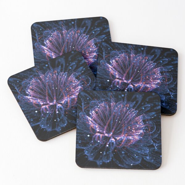 Item preview, Shimmery blue night flower designed and sold by Art by Lilia.