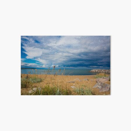 Stormy Beach, Calm after the storm, Beach house decor Art Board Print