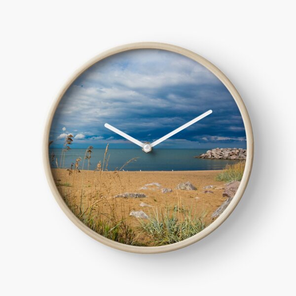 Stormy Beach, Calm after the storm, Beach house decor Clock