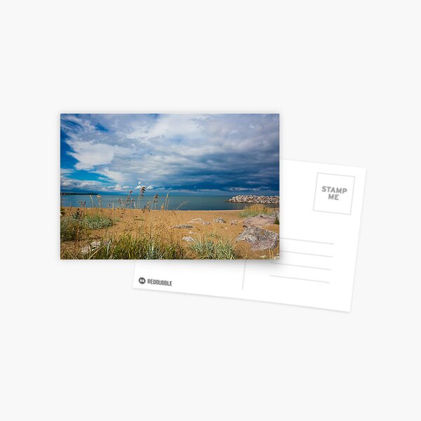 Stormy Beach, Calm after the storm, Beach house decor Postcard