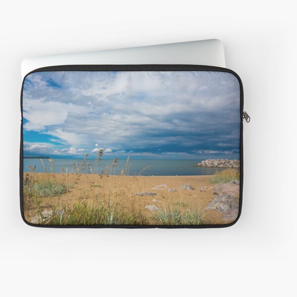 Stormy Beach, Calm after the storm, Beach house decor Laptop Sleeve