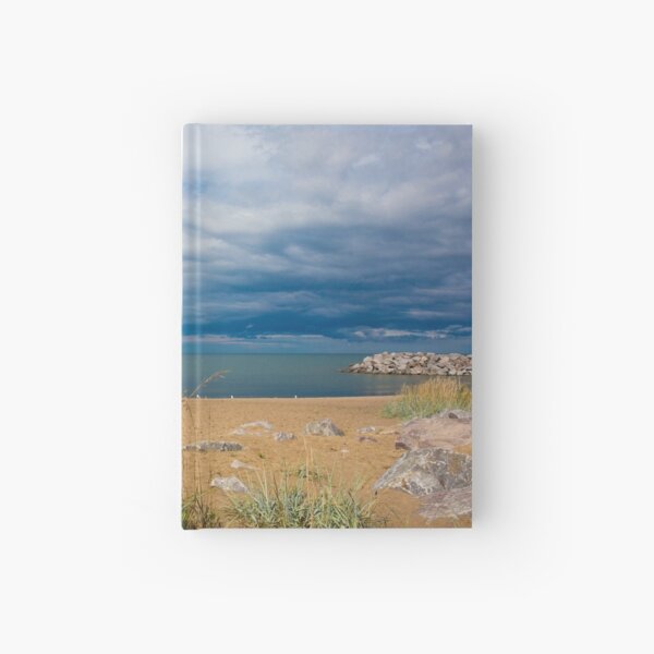 Stormy Beach, Calm after the storm, Beach house decor Hardcover Journal
