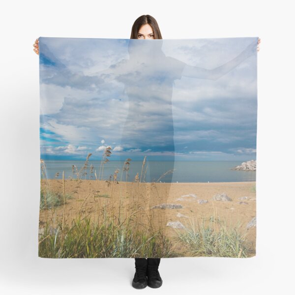 Stormy Beach, Calm after the storm, Beach house decor Scarf