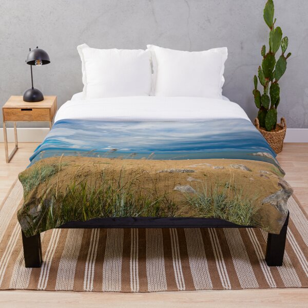 Stormy Beach, Calm after the storm, Beach house decor Throw Blanket