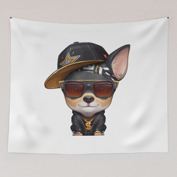 Item preview, Tricolor Smooth Coat Chihuahua Hip-Hop Super Star designed and sold by anmlz.