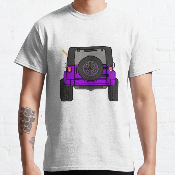 Jeep Wave Back View - Purple Jeep Classic T-Shirt
