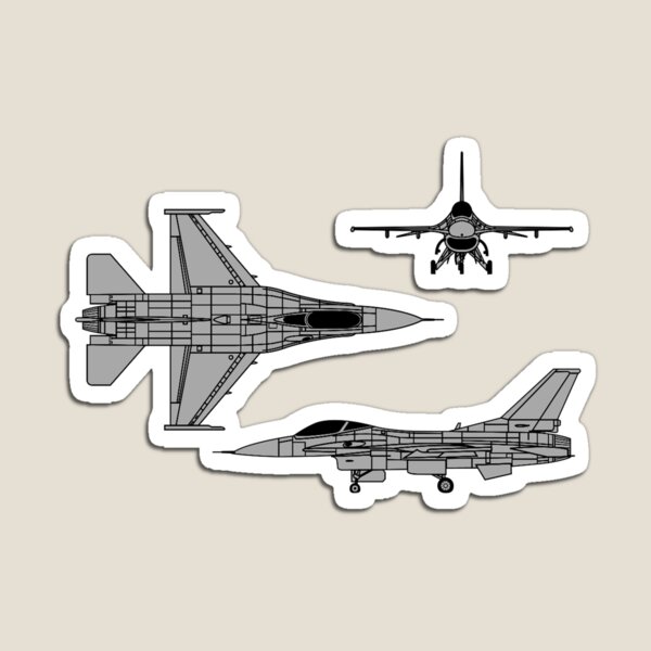 Vista previa del artículo con la obra «F-16 Falcon Tri-view», diseñado y vendido por Sneek661.