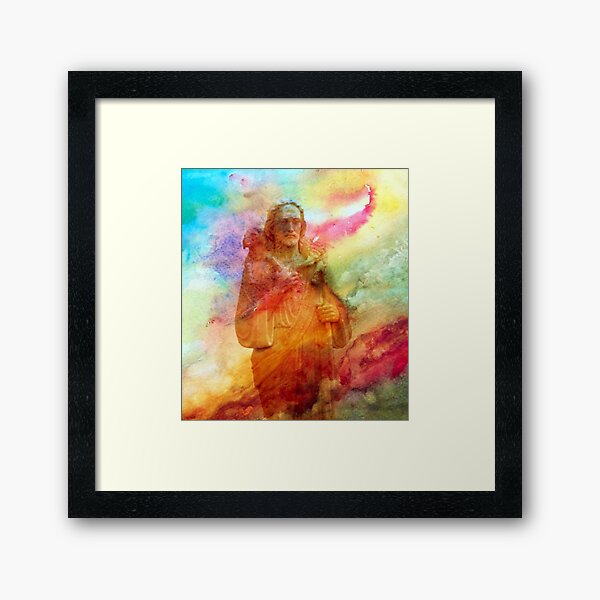 Jesus And The Parable Of The Lost Sheep Framed Art Print