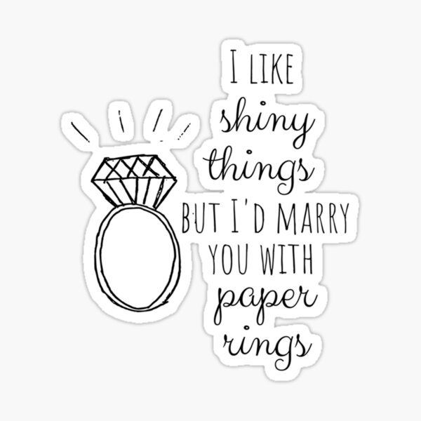 "Paper Rings" Sticker for Sale by HeatherForever Redbubble
