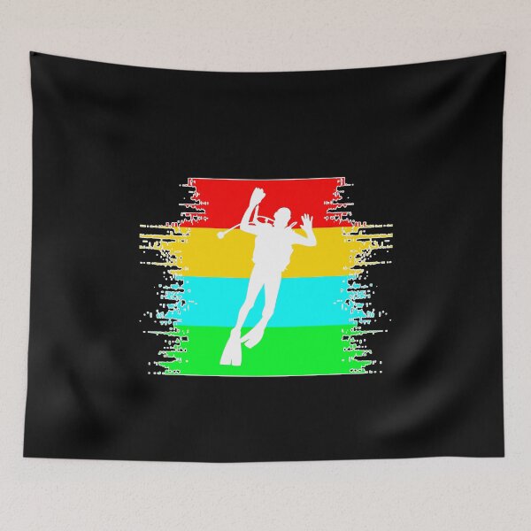 Item preview, Diver diving diver rainbow colorful designed and sold by Victorias-Art.