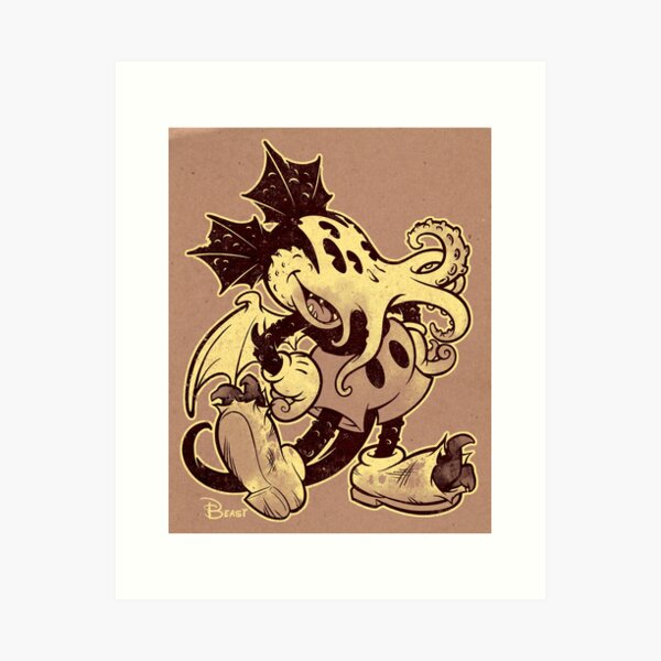 Item preview, MICKTHULHU MOUSE (monochrome) designed and sold by beastpop.