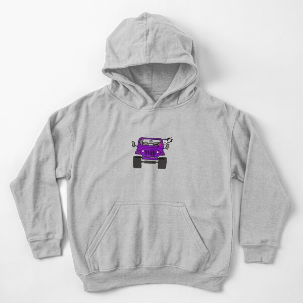 Jeep Wave Purple Girl Kids Pullover Hoodie