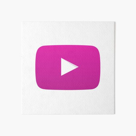 Youtube Play Girly Pink Logo Art Board Print By Thecrossroad Redbubble