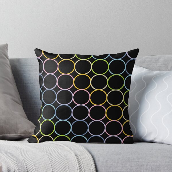 Item preview, Pastel Rainbow Circles Black  designed and sold by lornakay.