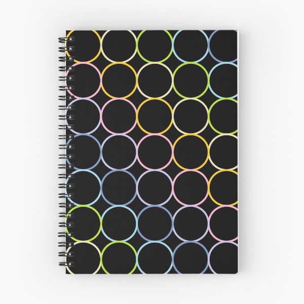 Item preview, Pastel Rainbow Circles Black  designed and sold by lornakay.