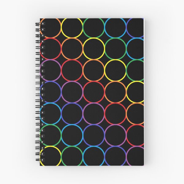 Item preview, Rainbow Circles Black   designed and sold by lornakay.