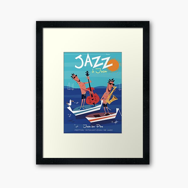 Juan les Pins Poster Framed Art Print