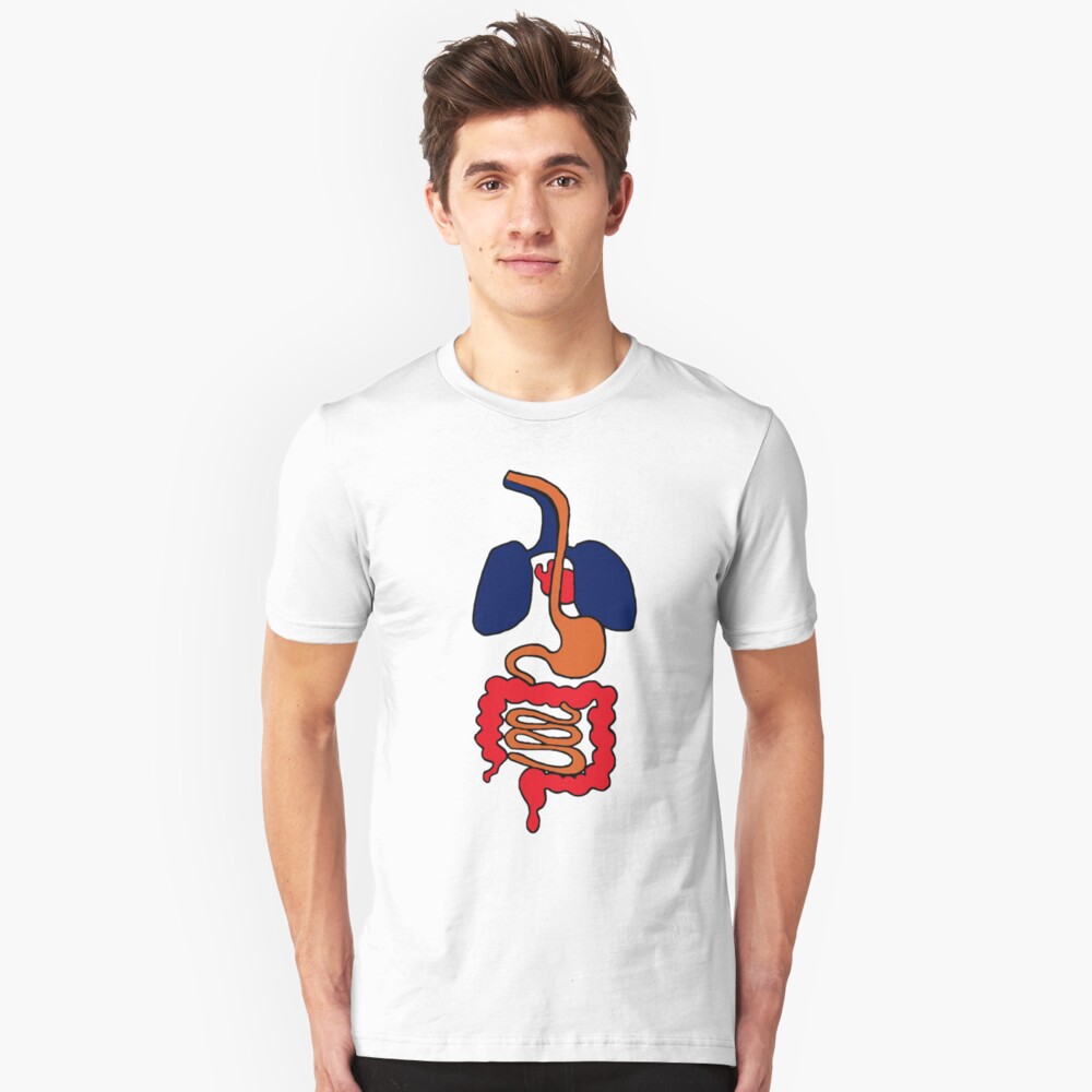 digestive system on t shirt