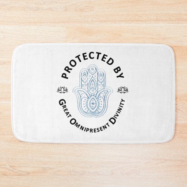 Item preview, Hamsa Hand Protection - Black and Blue designed and sold by 4wordsmovement.