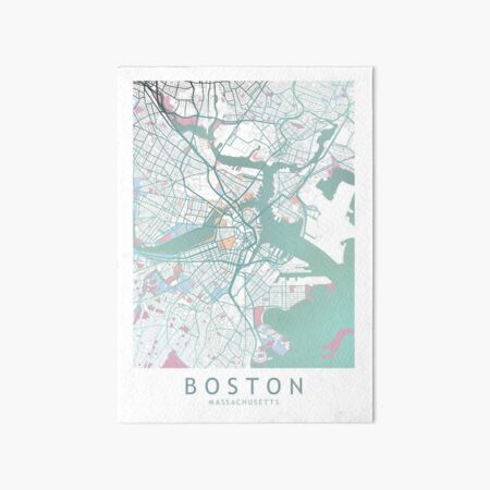 Artikel-Vorschau von Boston Stadtplan USA, designt und verkauft von TheRedFinch.