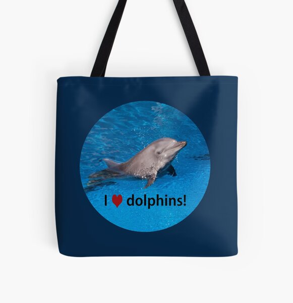 Geschenkidee Delfin Foto Allover-Print Tote Bag