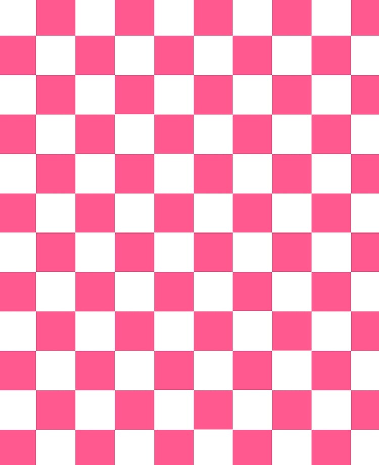 Checkered Hot Pink And White Ipad Case Skin By Lornakay Redbubble