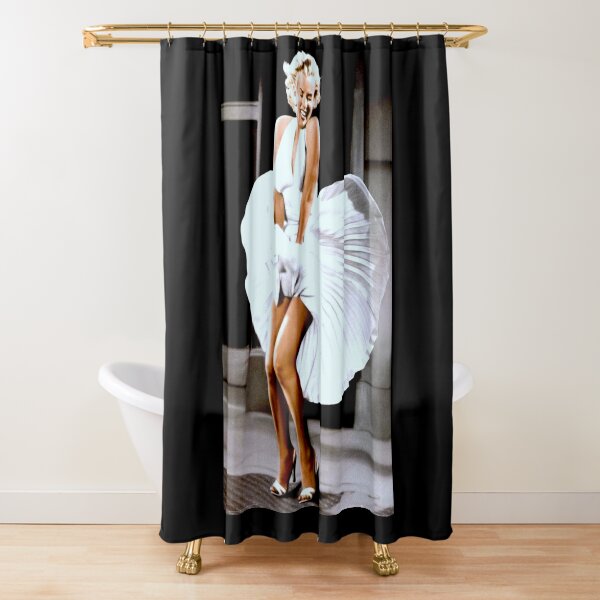 Disover MARILYN MONROE: Scene of her Skirt Blowing Up Print Shower Curtain