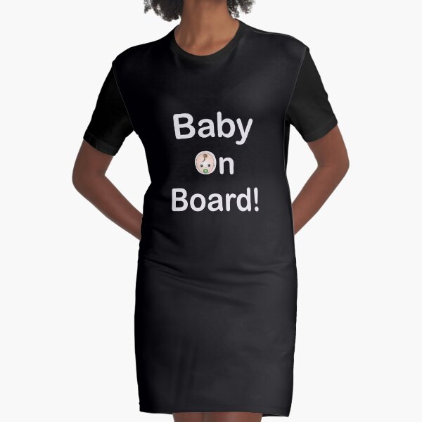 Baby on board sign pregnancy logo Graphic T-Shirt Dress