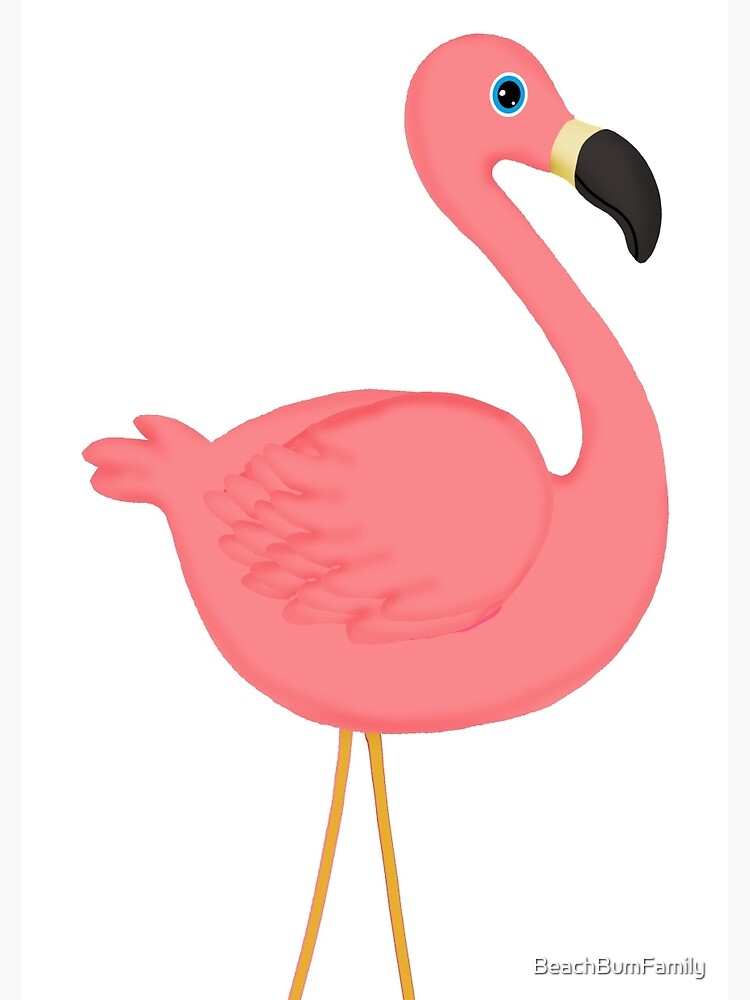 Cute Pink Flamingo by BeachBumFamily