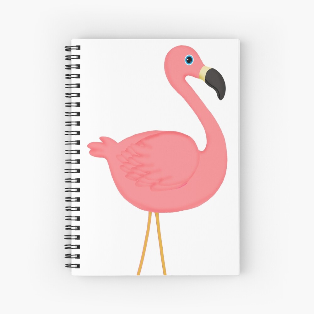 Cute Pink Flamingo Spiral Notebook