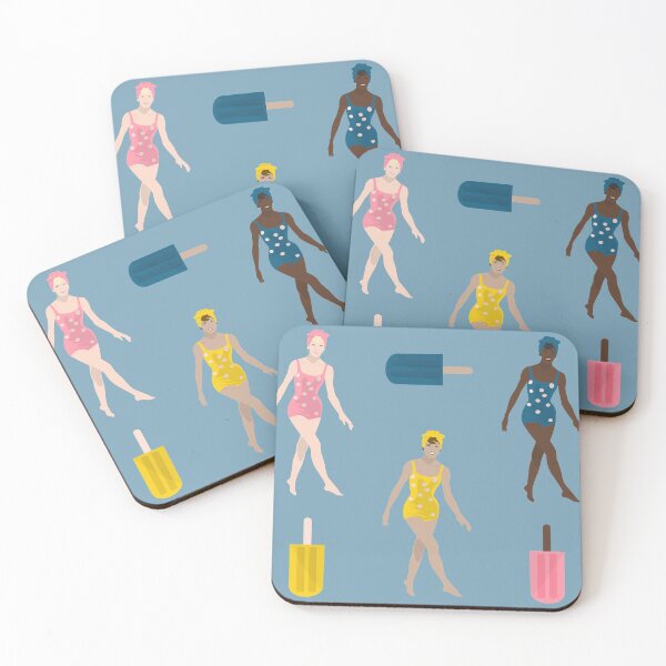 Item preview, Vintage Swimmers and Popsicle - 50s Fashion (Sticker Sheet | Sticker Pack) designed and sold by countercolour.