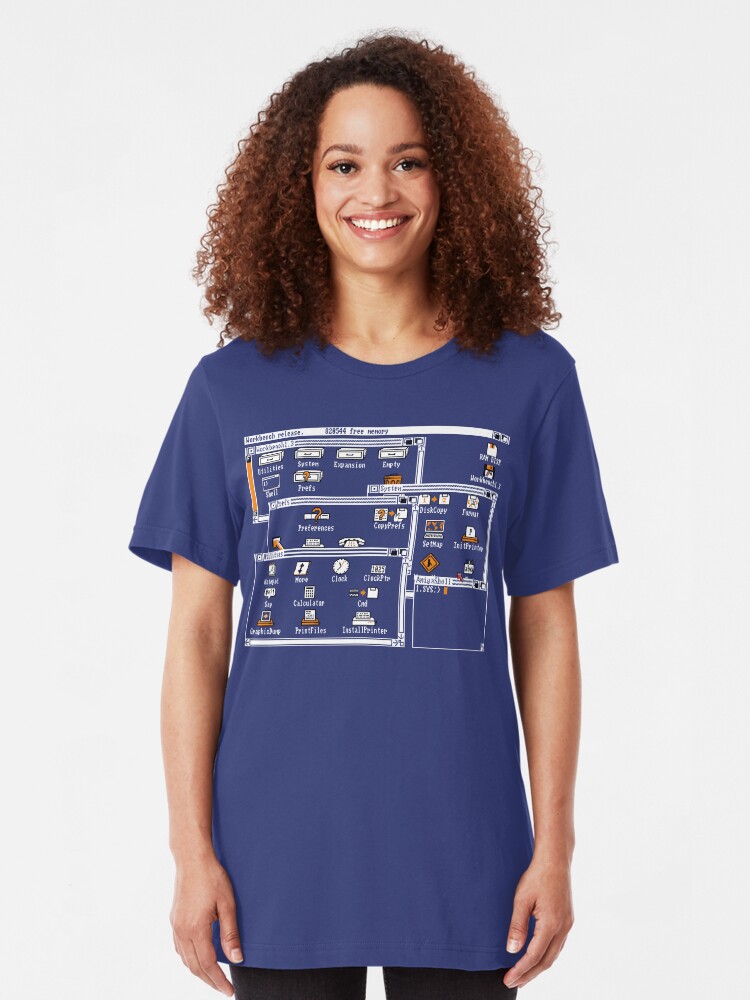 Alternate view of NDVH Amiga Workbench 1.3 Slim Fit T-Shirt