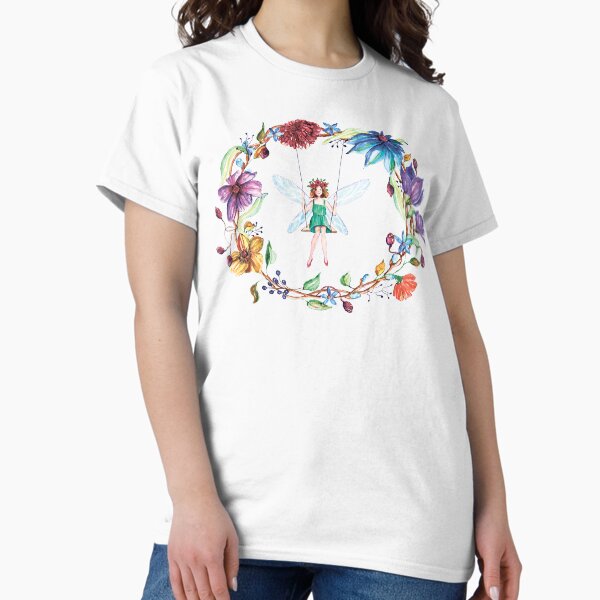 Item preview, Fairy Flowers watercolor painting designed and sold by Urbanbestie.