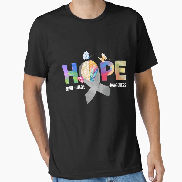 Vista previa del artículo con la obra «Camisa de la conciencia del tumor cerebral de la esperanza, camisa del tumor cerebral, camisa de la cinta gris, camisa del cáncer del cerebro, camisa de la conciencia del cáncer, caminata del tumor del cáncer cerebral», diseñado y vendido por MerchDesignerRB.