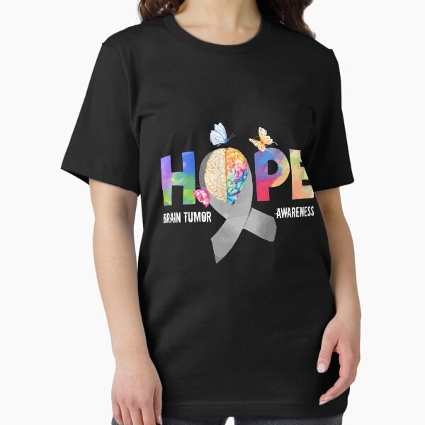 Item preview, Hope Brain Tumor Awareness Shirt, Brain Tumor Shirt, Grey Ribbon Shirt, Brain Cancer Shirt, Cancer Awareness Shirt, Brain Cancer Tumor Walk designed and sold by MerchDesignerRB.