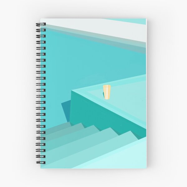 Item preview, Modern, Contemporary Artwork. Minimalist. Illustration. Blue, turquoise, yellow. Pool.  designed and sold by ModStudio.