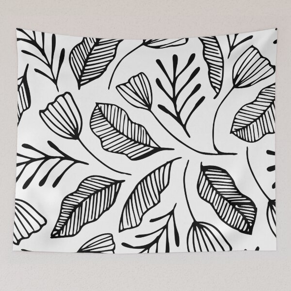 Item preview, Dancing Tulips Black and White designed and sold by inkblotcreative.