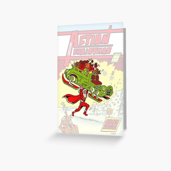 Action Christmas - Super Santa Pop! Greeting Card