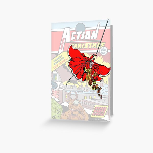 Action Christmas - Sky Santa Pop! Greeting Card