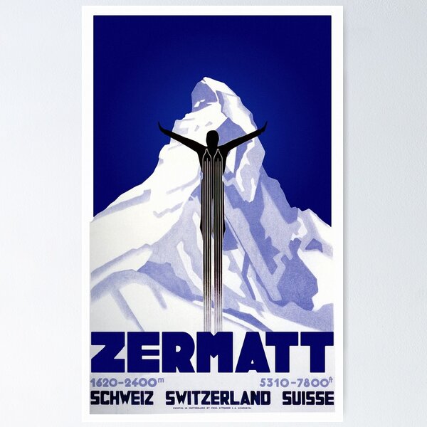 La Suisse, paradis des sports d'hiver. Circa 1950. - Posters We Love