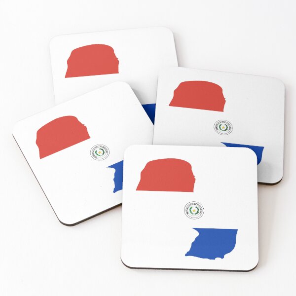 Item preview, Paraguay map with flag colors designed and sold by Angelica Herrera.