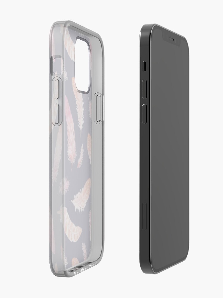 Alternate view of Watercolor Feathers dark iPhone Case & Cover