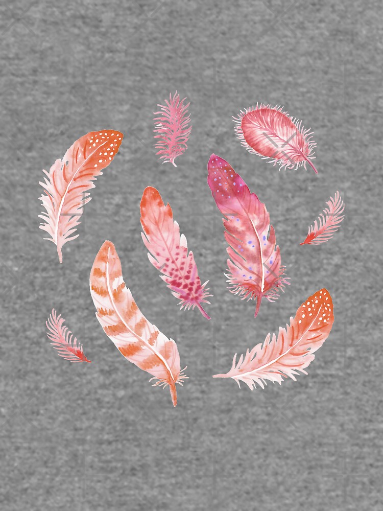 Watercolor Feathers dark by nadyanadya