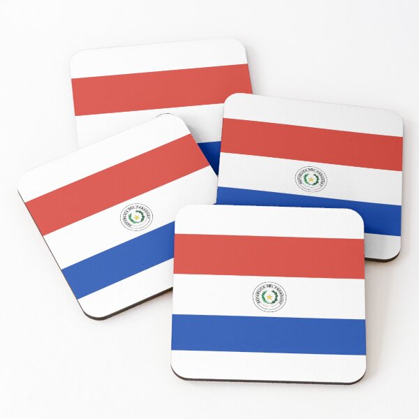 Item preview, Paraguay map with flag colors designed and sold by Angelica Herrera.
