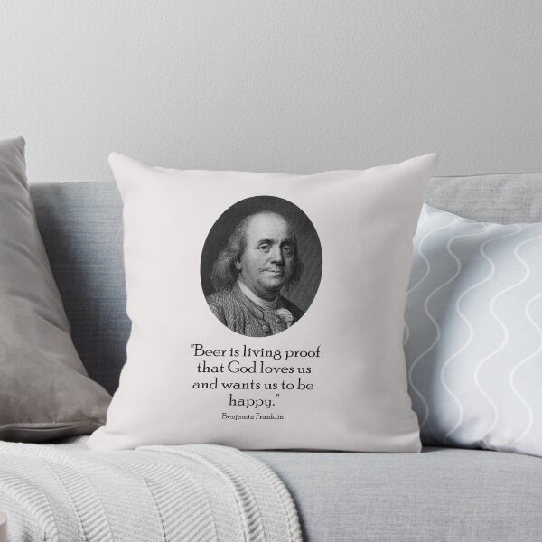 Item preview, Benjamin Franklin and Quote About Beer designed and sold by warishellstore.